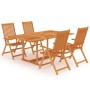 Conjunto de comedor de jardín 5 piezas madera maciza de teca de vidaXL, Conjuntos de jardín - Ref: Foro24-3059539, Precio: 65...