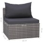Set de sofás de jardín 7 piezas y cojines ratán sintético gris de vidaXL, Conjuntos de jardín - Ref: Foro24-3059492, Precio: ...