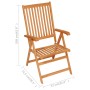 Conjunto de comedor de jardín 5 piezas madera maciza de teca de vidaXL, Conjuntos de jardín - Ref: Foro24-3059539, Precio: 65...