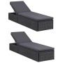 Juego de comedor para jardín 9 piezas ratán sintético negro de vidaXL, Conjuntos de jardín - Ref: Foro24-3059477, Precio: 1,0...