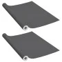 Láminas autoadhesivas muebles 2 uds PVC gris 500x90 cm de vidaXL, Láminas para ventana - Ref: Foro24-3059654, Precio: 30,49 €...