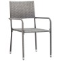Juego de comedor para jardín 5 piezas ratán sintético gris de vidaXL, Conjuntos de jardín - Ref: Foro24-3059443, Precio: 174,...