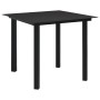Juego de comedor de jardín 3 piezas ratán PVC negro de vidaXL, Conjuntos de jardín - Ref: Foro24-3058283, Precio: 306,18 €, D...