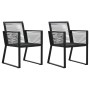 Juego de comedor de jardín 3 piezas ratán PVC negro de vidaXL, Conjuntos de jardín - Ref: Foro24-3058283, Precio: 306,18 €, D...