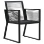 Juego de comedor de jardín 3 piezas ratán PVC negro de vidaXL, Conjuntos de jardín - Ref: Foro24-3058283, Precio: 306,18 €, D...