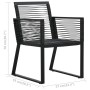 Juego de comedor de jardín 3 piezas ratán PVC negro de vidaXL, Conjuntos de jardín - Ref: Foro24-3058283, Precio: 306,18 €, D...