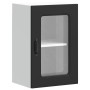 Armario pared cocina puerta de cristal Kalmar negra en Armarios de cocina | Comprar online en Foru.es