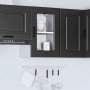 Armario pared cocina puerta de cristal Kalmar negra en Armarios de cocina | Comprar online en Foru.es