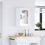 Armario de cocina de pared con puerta de cristal "Kalmar" de, madera de ingeniería blanca brillante en Armarios de cocina | Comp