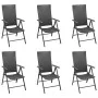 Juego de comedor para jardín 7 piezas negro de vidaXL, Conjuntos de jardín - Ref: Foro24-3060050, Precio: 570,45 €, Descuento: %