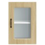 Armario de cocina de pared con puerta de cristal "Kalmar" de, roble Sonoma, madera de ingeniería en Armarios de cocina | Comprar
