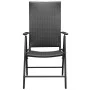 Juego de comedor para jardín 7 piezas negro de vidaXL, Conjuntos de jardín - Ref: Foro24-3060050, Precio: 570,45 €, Descuento: %