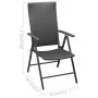 Juego de comedor para jardín 7 piezas negro de vidaXL, Conjuntos de jardín - Ref: Foro24-3060050, Precio: 570,45 €, Descuento: %