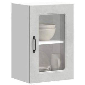 Armario pared cocina puerta de cristal Kalmar gris hormigón en Armarios de cocina | Comprar online en Foru.es