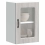Armario de cocina de pared con puerta de cristal "Kalmar" de, madera de ingeniería Sonoma gris en Armarios de cocina | Comprar o