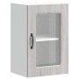 Armario de cocina de pared con puerta de cristal "Kalmar" de, madera de ingeniería Sonoma gris en Armarios de cocina | Comprar o