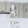Armario de cocina de pared con puerta de cristal "Kalmar" de, madera de ingeniería Sonoma gris en Armarios de cocina | Comprar o