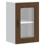 Armario pared cocina puerta de cristal Kalmar roble marrón en Armarios de cocina | Comprar online en Foru.es