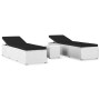 Tumbonas de jardín y mesita 3 piezas ratán sintético blanco de vidaXL, Tumbonas - Ref: Foro24-3057664, Precio: 328,37 €, Desc...