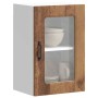 Armario de cocina de pared con puerta de cristal "Kalmar" de, madera de ingeniería envejecida en Armarios de cocina | Comprar on