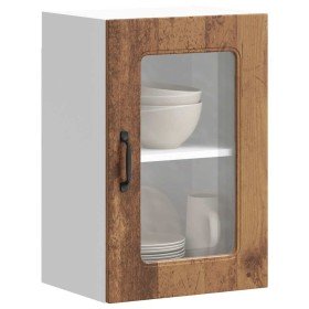 Armario de cocina de pared con puerta de cristal "Kalmar" de, madera de ingeniería envejecida en Armarios de cocina | Comprar on
