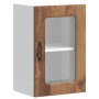 Armario de cocina de pared con puerta de cristal "Kalmar" de, madera de ingeniería envejecida en Armarios de cocina | Comprar on