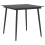 Juego de comedor para jardín 5 piezas negro y marrón de vidaXL, Conjuntos de jardín - Ref: Foro24-3060089, Precio: 361,04 €, ...