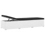 Tumbonas de jardín y mesita 3 piezas ratán sintético blanco de vidaXL, Tumbonas - Ref: Foro24-3057664, Precio: 328,37 €, Desc...