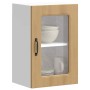 Armario de cocina de pared con puerta de cristal "Kalmar" de, roble artesanal, madera de ingeniería en Armarios de cocina | Comp