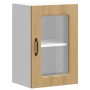 Armario de cocina de pared con puerta de cristal "Kalmar" de, roble artesanal, madera de ingeniería en Armarios de cocina | Comp