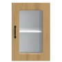 Armario de cocina de pared con puerta de cristal "Kalmar" de, roble artesanal, madera de ingeniería en Armarios de cocina | Comp
