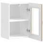Armario de cocina de pared con puerta de cristal "Kalmar" de, roble artesanal, madera de ingeniería en Armarios de cocina | Comp