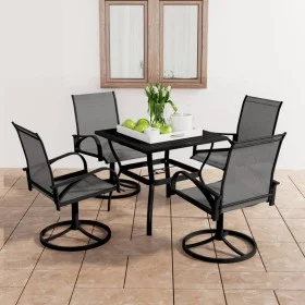 Juego de comedor de jardín 5 piezas textilene y acero de vidaXL, Conjuntos de jardín - Ref: Foro24-3060282, Precio: 502,44 €,...