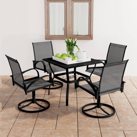 Juego de comedor de jardín 5 piezas textilene y acero de vidaXL, Conjuntos de jardín - Ref: Foro24-3060282, Precio: 509,39 €,...