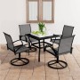 Juego de comedor de jardín 5 piezas textilene y acero de vidaXL, Conjuntos de jardín - Ref: Foro24-3060282, Precio: 509,39 €,...