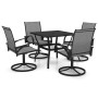 Juego de comedor de jardín 5 piezas textilene y acero de vidaXL, Conjuntos de jardín - Ref: Foro24-3060282, Precio: 509,39 €,...