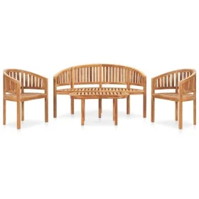 Garden furniture set 4 pieces solid teak wood by vidaXL, Garden sets - Ref: Foro24-3059962, Price: 723,05 €, Discount: %