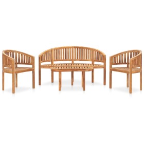 Juego de muebles de jardín 4 piezas madera maciza de teca de vidaXL, Conjuntos de jardín - Ref: Foro24-3059962, Precio: 756,6...
