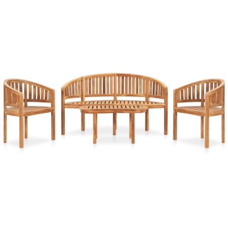 Juego de muebles de jardín 4 piezas madera maciza de teca de vidaXL, Conjuntos de jardín - Ref: Foro24-3059962, Precio: 756,6...