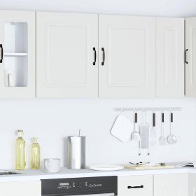 Armarios de pared cocina 2 uds Kalmar madera ingeniería blanca en Armarios de cocina | Comprar online en Foru.es