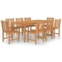 Conjunto de comedor de jardín 9 piezas madera maciza de teca de vidaXL, Conjuntos de jardín - Ref: Foro24-3059946, Precio: 1,...