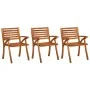 Sillas de comedor jardín con cojines 3 uds madera maciza acacia de vidaXL, Sillas de jardín - Ref: Foro24-3060823, Precio: 25...