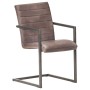 Sillas voladizas de comedor 4 unidades cuero auténtico marrón de vidaXL, Sillas de comedor - Ref: Foro24-3059805, Precio: 555...