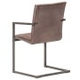 Sillas voladizas de comedor 4 unidades cuero auténtico marrón de vidaXL, Sillas de comedor - Ref: Foro24-3059805, Precio: 555...