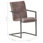Sillas voladizas de comedor 4 unidades cuero auténtico marrón de vidaXL, Sillas de comedor - Ref: Foro24-3059805, Precio: 556...