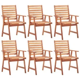 Garten-Esszimmerstühle, 6 Stück, massives Akazienholz von vidaXL, Gartenstühle - Ref: Foro24-3051101, Preis: 372,68 €, Rabatt: %