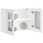 Armario pared cocina puerta de cristal Kalmar blanca en Armarios de cocina | Comprar online en Foru.es