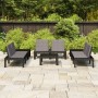 Set de muebles de jardín 6 piezas con cojines plástico gris de vidaXL, Conjuntos de jardín - Ref: Foro24-3059834, Precio: 436...