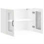 Armario pared cocina puerta de cristal Kalmar blanca en Armarios de cocina | Comprar online en Foru.es