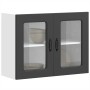Armario pared cocina puerta de cristal Kalmar negra en Armarios de cocina | Comprar online en Foru.es
